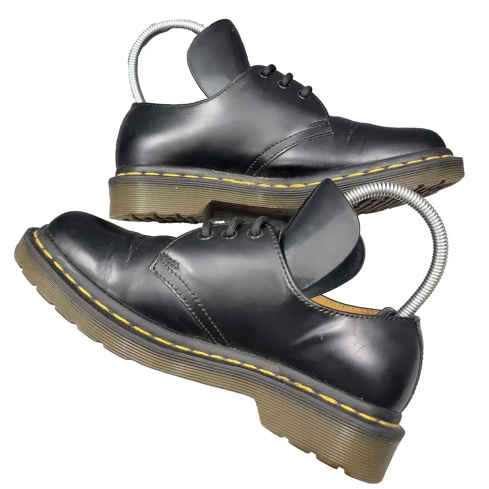 Dr. Martens 1461 Platform Black Leather Oxford Women's Shoes 6 US L